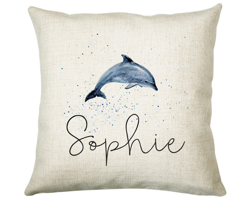 Personalised Dolphin Cushion Gift Printed Name Design Sealife Cushion Throw Pillow Gift For Mum Dad Friend Bedroom Birthday Gift CS153