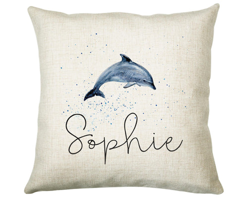 Personalised Dolphin Cushion Gift Printed Name Design Sealife Cushion Throw Pillow Gift For Mum Dad Friend Bedroom Birthday Gift CS153