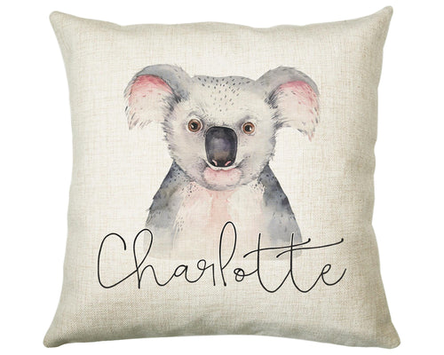 Personalised Koala Bear Cushion Gift Printed Name Design - Cushion Throw Pillow Gift For Boys Nursery Bedroom Birthday Christmas Gift CS029