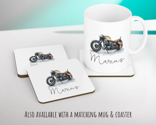 Personalised Motorbike Cushion Gift Printed Name Design - Cushion Throw Pillow Gift For Motorcyclist Gift CS312