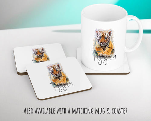 Personalised Tiger Cushion Gift Printed Name Design Big Cat Cushion Throw Pillow Gift For Mum Dad Friend Bedroom Birthday Gift CS137