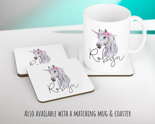 Personalised Unicorn Cushion Gift Printed Name Design - Cushion Throw Pillow Gift For Girls Nursery Bedroom Birthday Christmas Gift CS050