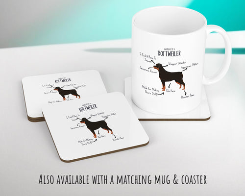 Anatomy of a Rottweiler Funny Gift For Him Or Her Cushion Pillow Bedroom Decor STC0090