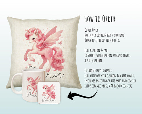 Personalised Horse Lover Cushion Gift Printed Name Design - Cushion Throw Pillow Gift For Boys Nursery Bedroom Birthday Gift G017