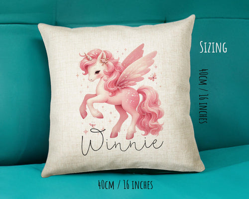Personalised Horse Lover Cushion Gift Printed Name Design - Cushion Throw Pillow Gift For Boys Nursery Bedroom Birthday Gift G017