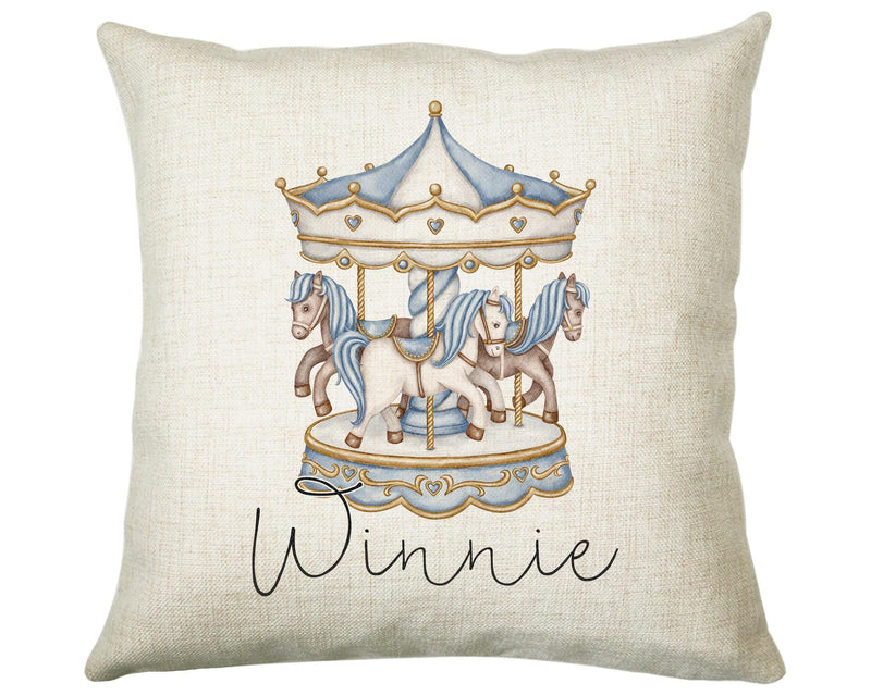 Personalised Horse Lover Cushion Gift Printed Name Design - Cushion Throw Pillow Gift For Boys Nursery Bedroom Birthday Gift G004