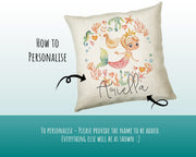 Personalised Blonde Mermaid Cushion Gift Printed Name Design - Throw Pillow Gift For Girls Nursery Bedroom Birthday Christmas Gift CS199
