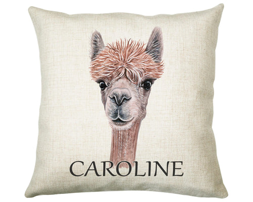 Personalised Alpaca Cushion Gift Printed Name Design - Cushion Throw Pillow Gift For Him/Her Sitting Room Bedroom Birthday  Gift CS479
