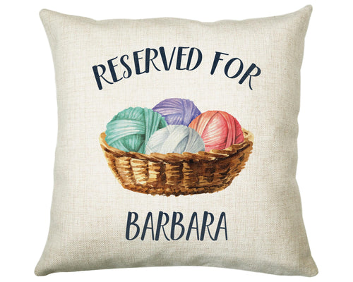 Personalised Knitting Reserved For Cushion Gift Printed Name Design Cushion Throw Pillow Gift For Him Her Christmas Gift CS353