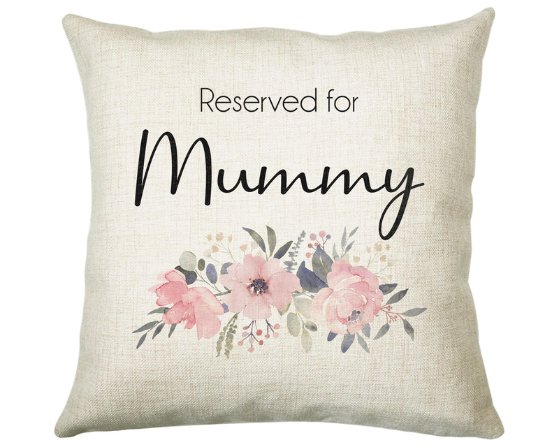 Personalised Reserved For Mummy Cushion Gift Printed Name Design - Cushion Throw Pillow Gift For Mum Mother Parent Christmas Gift CS054