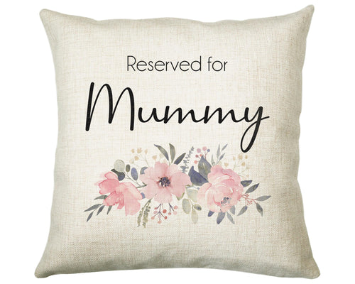 Personalised Reserved For Mummy Cushion Gift Printed Name Design - Cushion Throw Pillow Gift For Mum Mother Parent Christmas Gift CS054