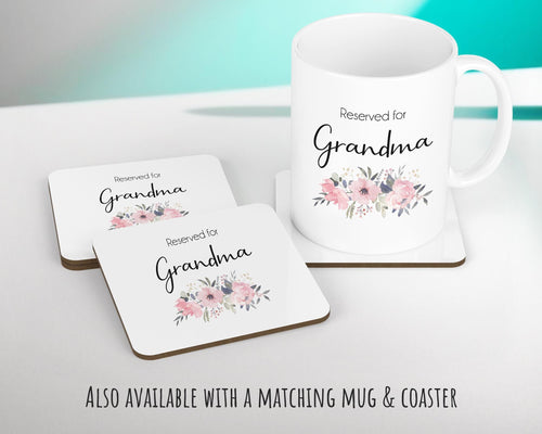 Personalised Reserved For Grandma Cushion Gift Printed Name Design - Cushion Throw Pillow Gift For Nan Nanny Granny Christmas Gift CS053