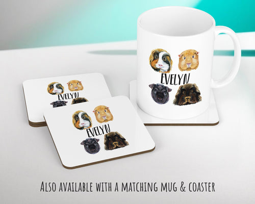 Personalised Guinea Pig Cushion Gift Printed Name Design - Cushion Throw Pillow Gift For Mum Friend Bedroom Birthday Christmas Gift CS331
