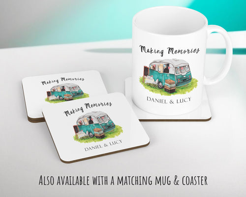 Personalised Caravan Camping Lovers Cushion Gift Shabby Chic Design For Caravan Motorhome Owners Enthusiasts CS196