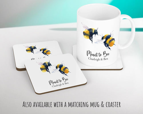 Personalised 2nd Wedding Anniversary Meant To Bee Cushion Gift - Cotton Anniversary Bumble Bee Cushion Throw Pillow Gift For Him Her CS115