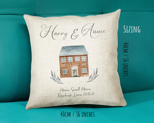 Personalised New Home Décor Cushion House Gift Design For First Home Buyers CS222