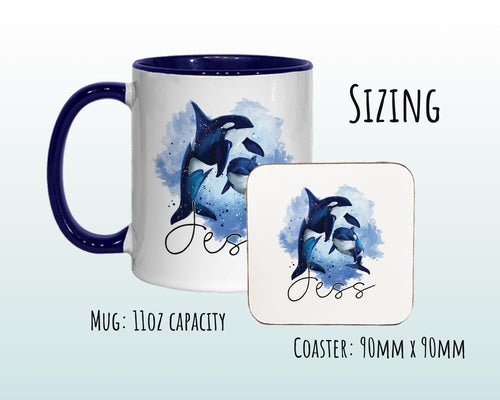 Personalised Orca Killer Whale Coffee Mug MGZ088