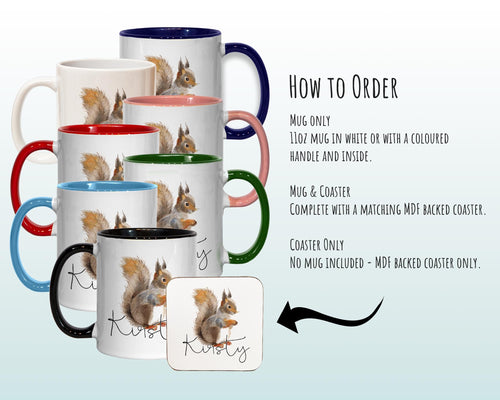 Personalised Squirrel Coffee Mug MGZ078