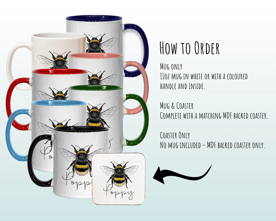 Personalised Bumble Bee Coffee Mug MGZ038