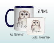 Personalised Owl Coffee Mug MGZ033