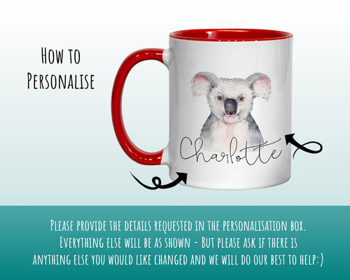 Personalised Koala Bear Coffee Mug MGZ029