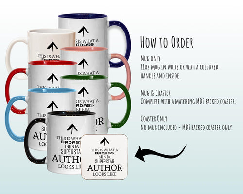 This Is What A Badass Author Looks Like 11oz Coffee Mug Tea Gift Idea For Writer Novelist Journalist Writing Student Graduate MG0785