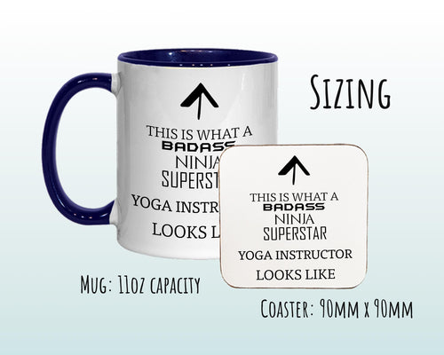 This Is What A Badass Yoga Instructor Looks Like 11oz Coffee Mug Tea Gift Idea For Personal Trainer Gym Class Instructor Yogi MG0780