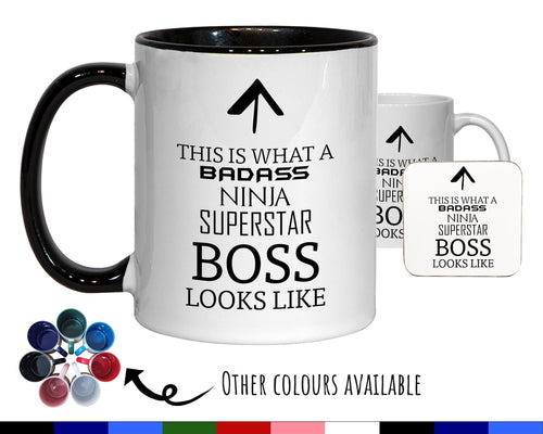 This Is What A Badass Boss Looks Like 11oz Coffee Mug Tea Gift Idea For Employer Work Manager Supervisor Director Business Owner MG0695