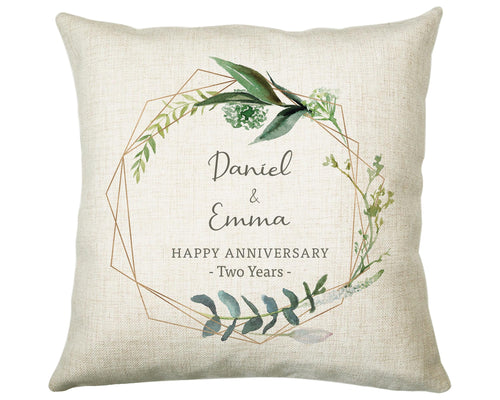 Personalised Anniversary Cushion Wedding Gift Custom Design Valentines Present - Cushion Pillow Gift For Newly Married Couple CS223