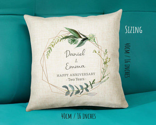 Personalised Anniversary Cushion Wedding Gift Custom Design Valentines Present - Cushion Pillow Gift For Newly Married Couple CS223