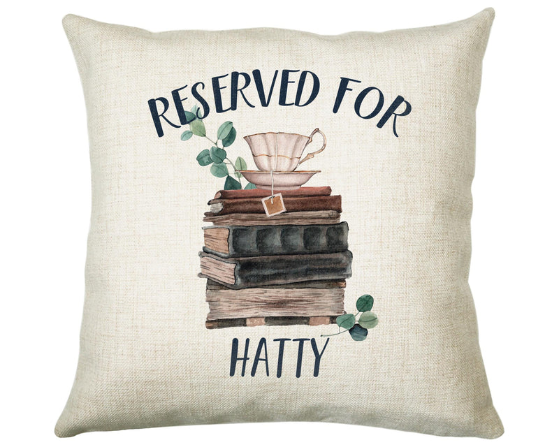 Personalised Book Reading Reserved For Cushion Gift Printed Name Design - Cushion Throw Pillow Gift For Him Her Christmas Gift CS334