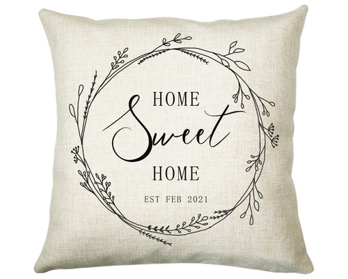 Personalised New Home Décor Cushion House Gift Design For First Home Buyers Family Home Gift CS227