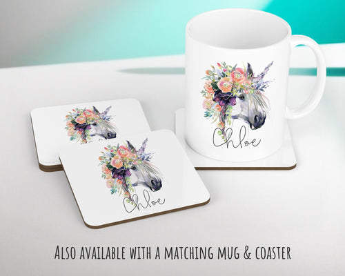 Personalised Unicorn Cushion Gift Printed Name Design - Cushion Throw Pillow Gift For Girls Nursery Bedroom Birthday Christmas Gift CS212
