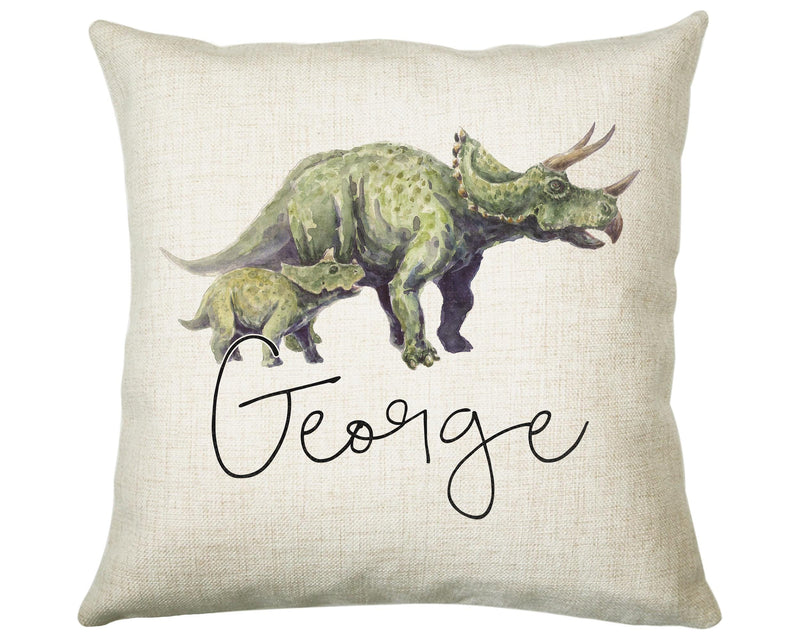 Personalised Dinosaur Cushion Gift Printed Name Design - Cushion Throw Pillow Gift For Boy Girl Kids Bedroom Birthday Christmas Gift CS166