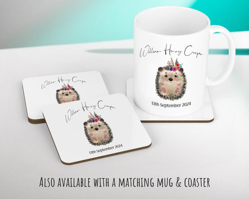 Personalised Hedgehog Cushion Magical Gift Printed Name Design New Baby Gift - Pillow Gift Girls Bedroom Decor For Birthday Gift CS320