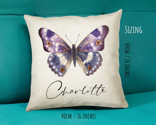 Personalised Butterfly Cushion Magical Gift Printed Name Design - Pillow Gift For Sitting Room Bedroom Decor  Birthday Christmas Gift CS486
