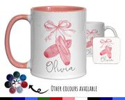Personalised Ballet Gift Mug - Ceramic Coffee Tea Hot Chocolate Pink Mug for Ballet Dance Dancers MG0837