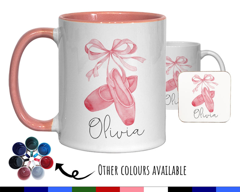 Personalised Ballet Gift Mug - Ceramic Coffee Tea Hot Chocolate Pink Mug for Ballet Dance Dancers MG0837