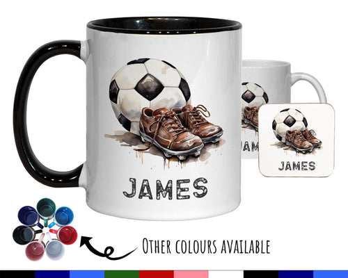 Personalised Football Gift Mug for Boys Girls - Ceramic Coffee Tea Hot Chocolate Mug for Football Player Team Gift Gift MG0840