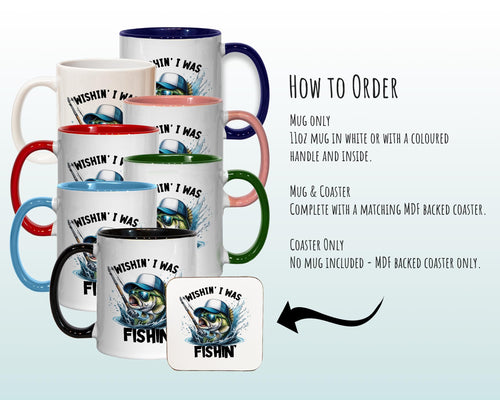 Fishing Gift Mug - Ceramic Coffee Tea Hot Chocolate Mug Fishing Gift for Fishing Lovers - Gift for Boys Secret Santa Fisherman Gift MG0843