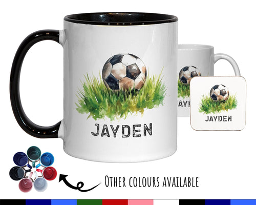 Personalised Football Gift Mug for Boys Girls - Ceramic Coffee Tea Hot Chocolate Mug for Football Player Team Gift Gift MG0842