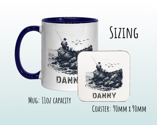 Personalised Fishing Gift Mug - Ceramic Coffee Tea Hot Chocolate Mug Fishing Gift for Fishing Lovers - Secret Santa Gift Idea for Him MG0846