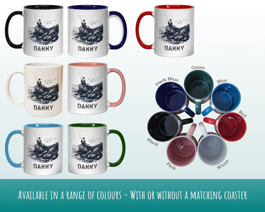 Personalised Fishing Gift Mug - Ceramic Coffee Tea Hot Chocolate Mug Fishing Gift for Fishing Lovers - Secret Santa Gift Idea for Him MG0846