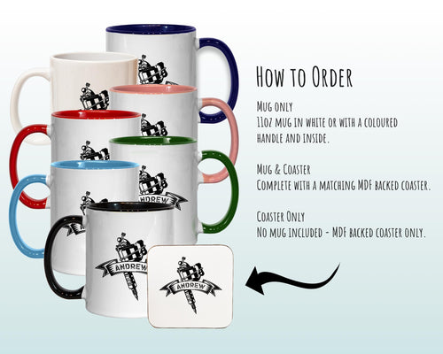Personalised Tattoo Artist Gift Mug - Ceramic Coffee Tea Hot Chocolate Mug Gift for Tattooist - Secret Santa Gift Idea for Him MG0852
