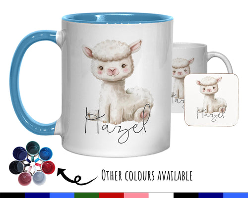 Personalised Lamb Gift Mug - Ceramic Coffee Tea Hot Chocolate Mug Gift for Sheep Lovers - Secret Santa Gift Spring Farm Animals MG0861