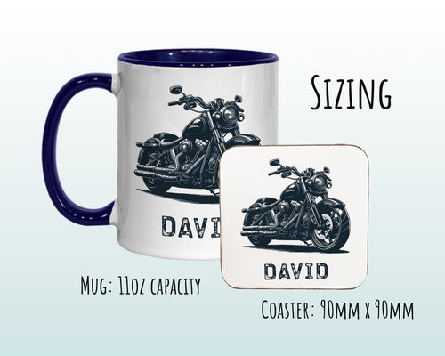 Personalised Motorbike Gift Mug - Ceramic Coffee Tea Hot Chocolate Mug Gift for Motorcycle Lovers - Secret Santa Gift for Bike Rider MG0862