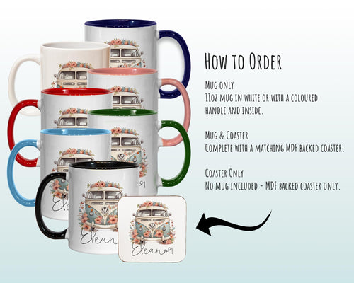 Personalised Camping Gift Mug - Ceramic Coffee Tea Hot Chocolate Mug Gift for Campervan Lovers - Secret Santa Gift Motorhome Owner MG0873