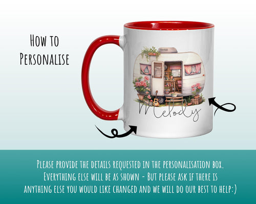 Personalised Camping Gift Mug - Ceramic Coffee Tea Hot Chocolate Mug Gift for Campervan Lovers - Secret Santa Gift Motorhome Owner MG0881