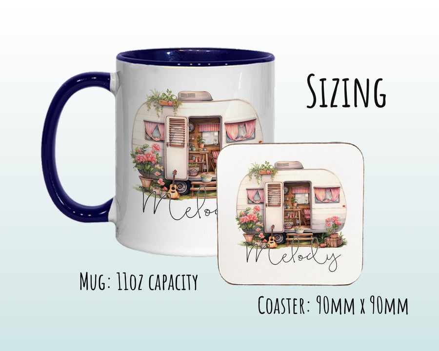 Personalised Camping Gift Mug - Ceramic Coffee Tea Hot Chocolate Mug Gift for Campervan Lovers - Secret Santa Gift Motorhome Owner MG0881