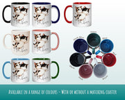 Personalised Cat Lovers Gift Mug - Ceramic Coffee Tea Chocolate Mug Coaster Cat Couple Design for Cat Owner Cat Mum Dad Secret Santa MG0891